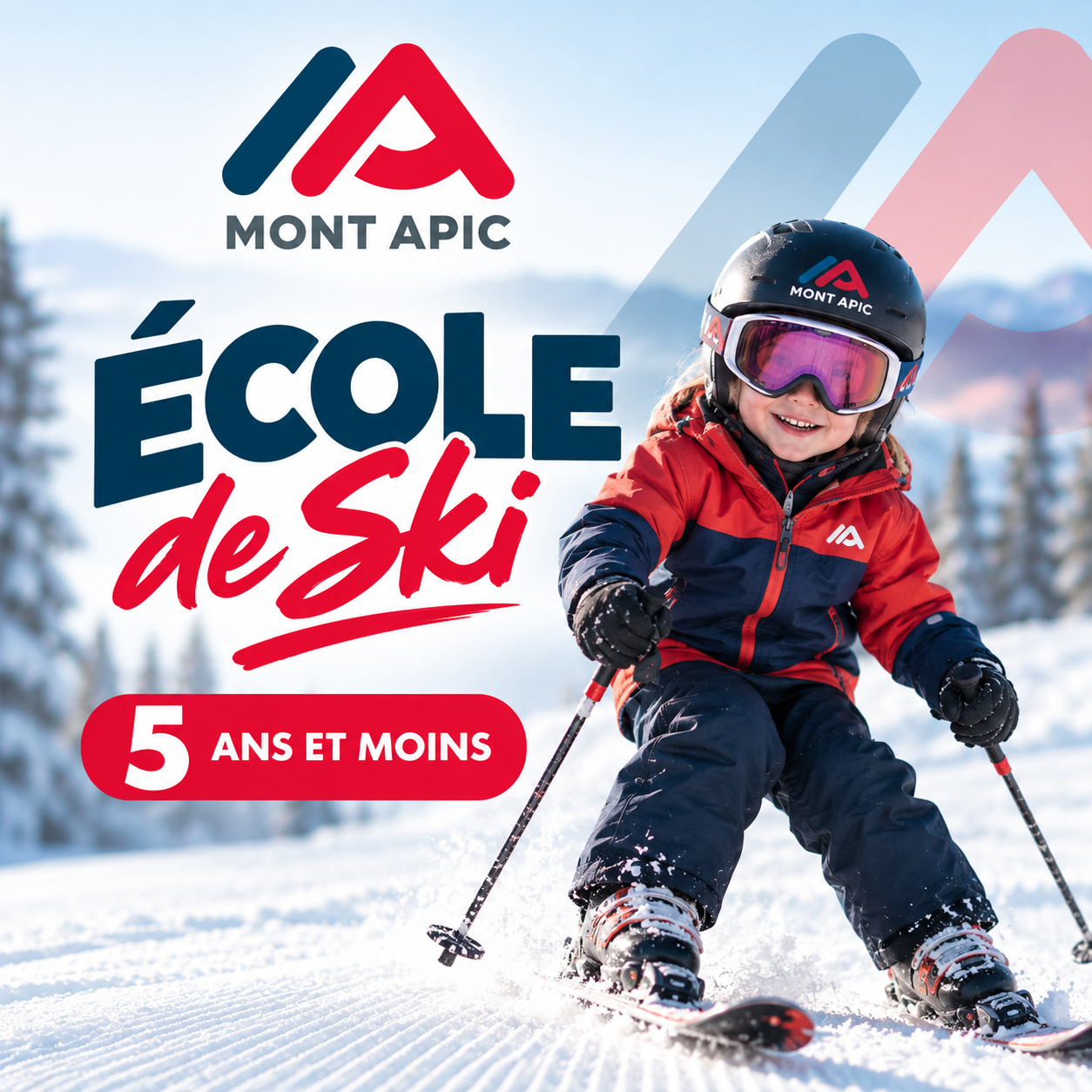 Cours de groupe - ski - 5 ans et moins